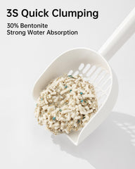 Cutepol Mixed 5-in-1 rapid clumping closeup shows fast formation for quick scoops.