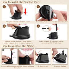 CUTIE PAW PAL suction to ground clip demonstrates versatile placement options