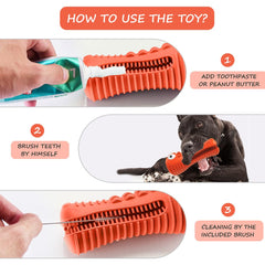 Cutiful gator dog toy bristles clean teeth while chewing.