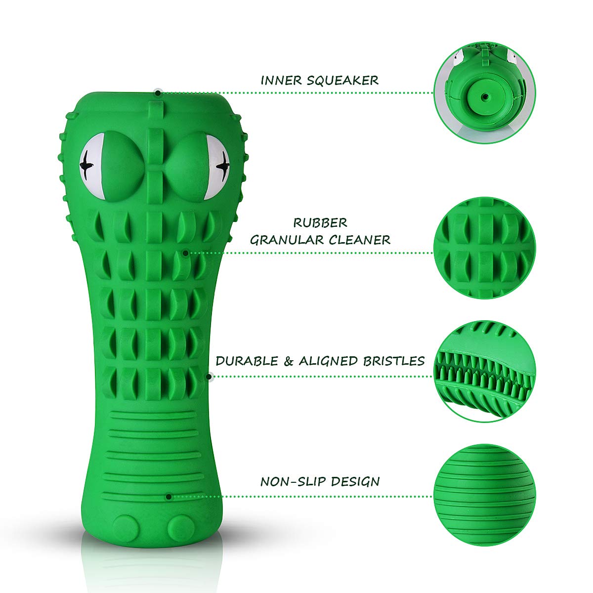 Cutiful gator toy with squeaker enhances interactive play and engagement.