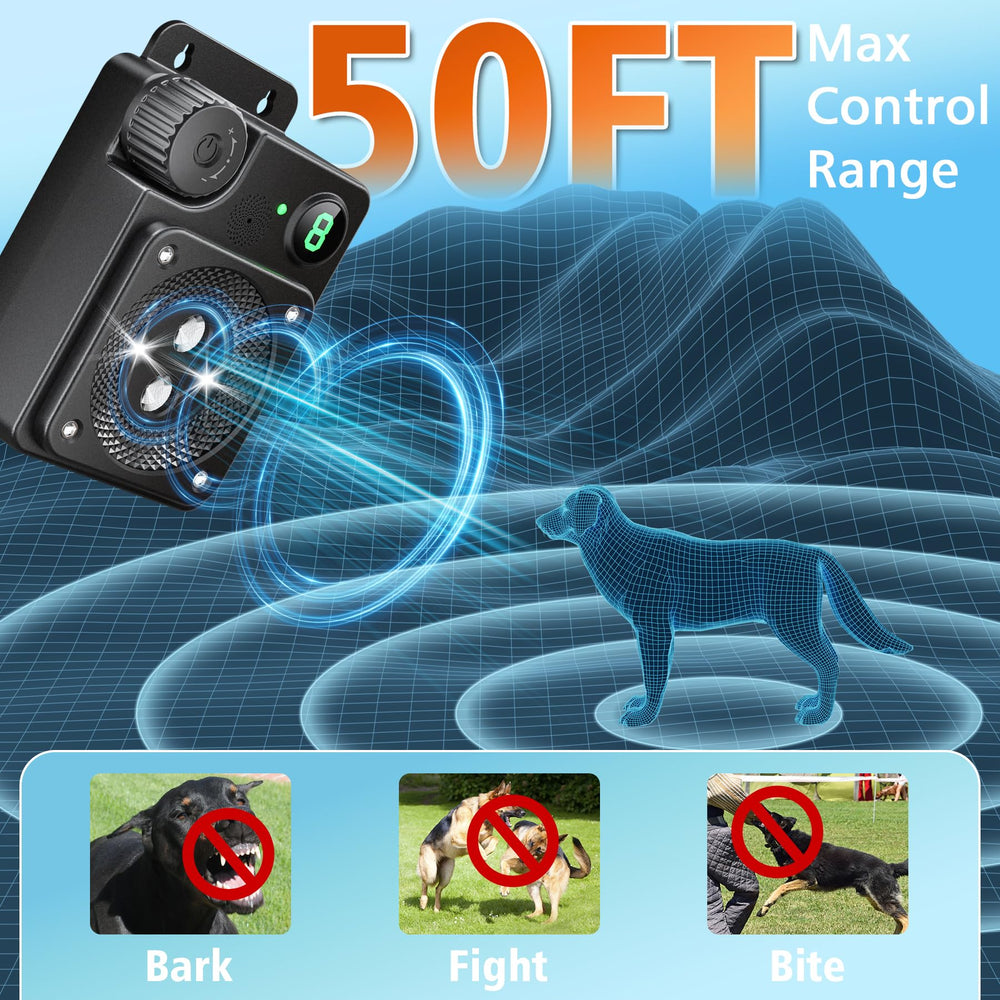 Cuukiee indoor outdoor bark deterrent shown for versatile home use.