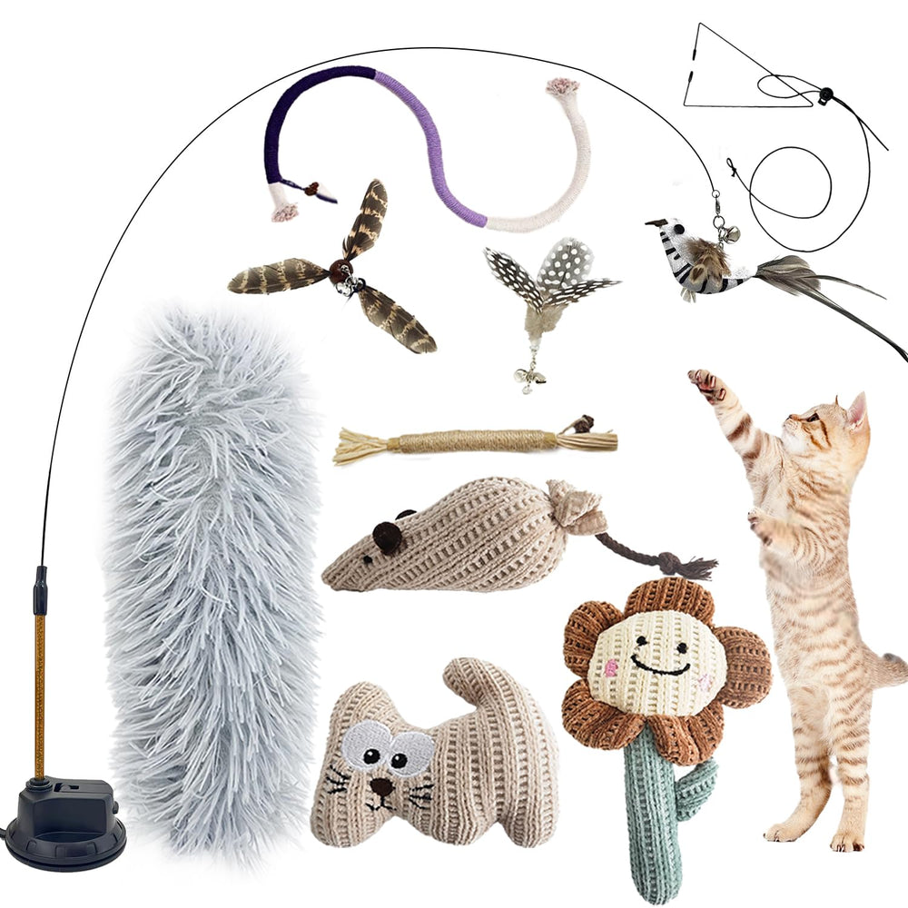 CUUOOT kitten toys cat wand in action encourages interactive play and bonding with your cat