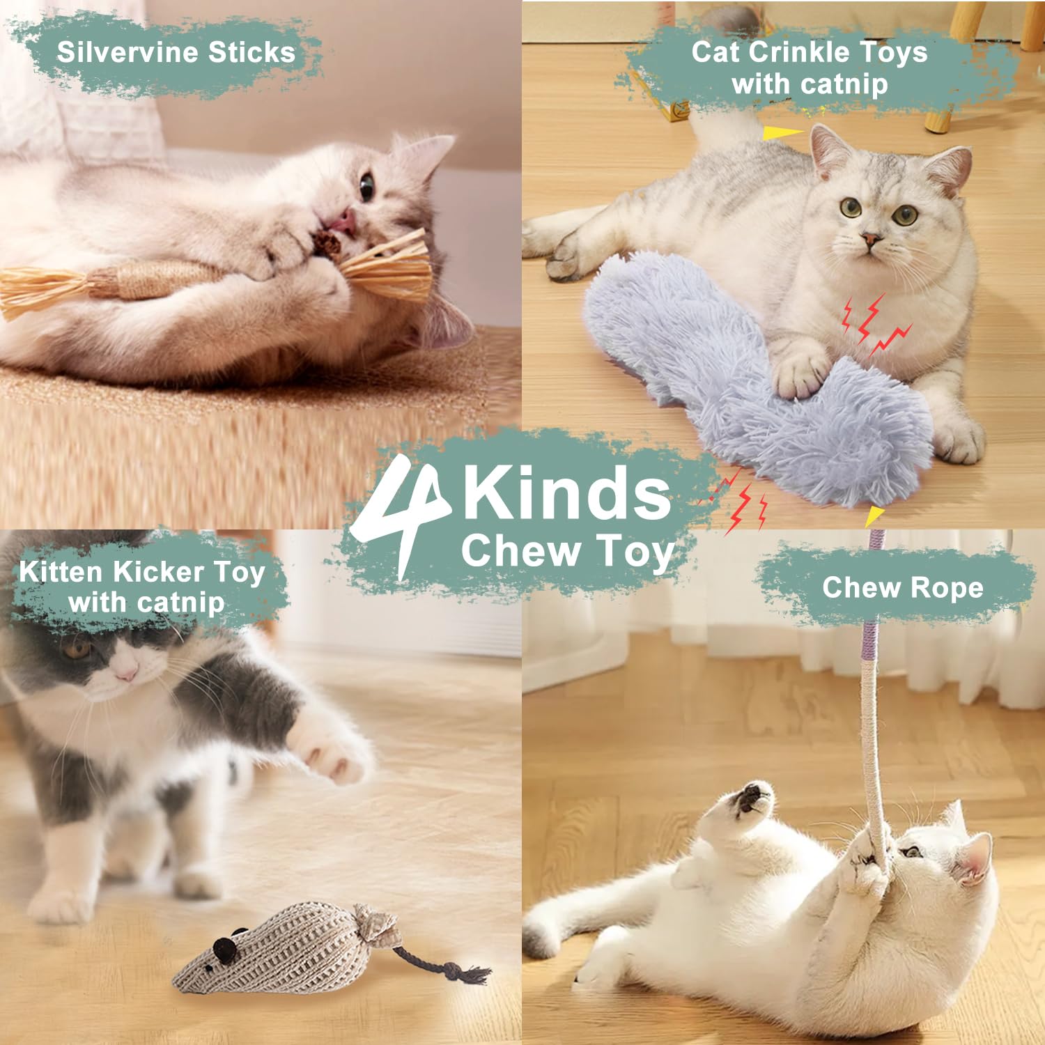 CUUOOT kitten toys feather bird replacement sparks hunting instincts and curiosity