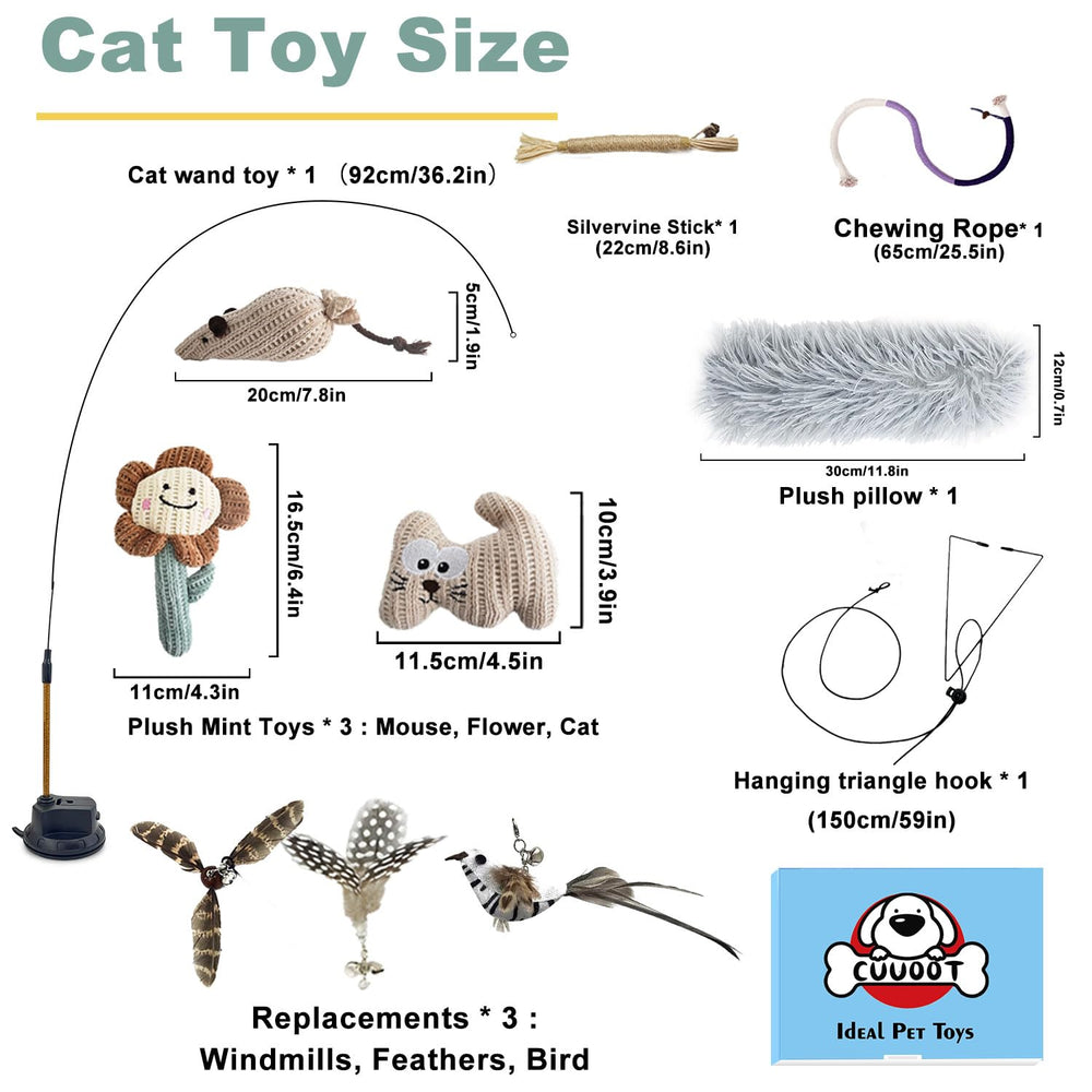 CUUOOT kitten toys plush mint mouse offers soft texture and crinkle sound