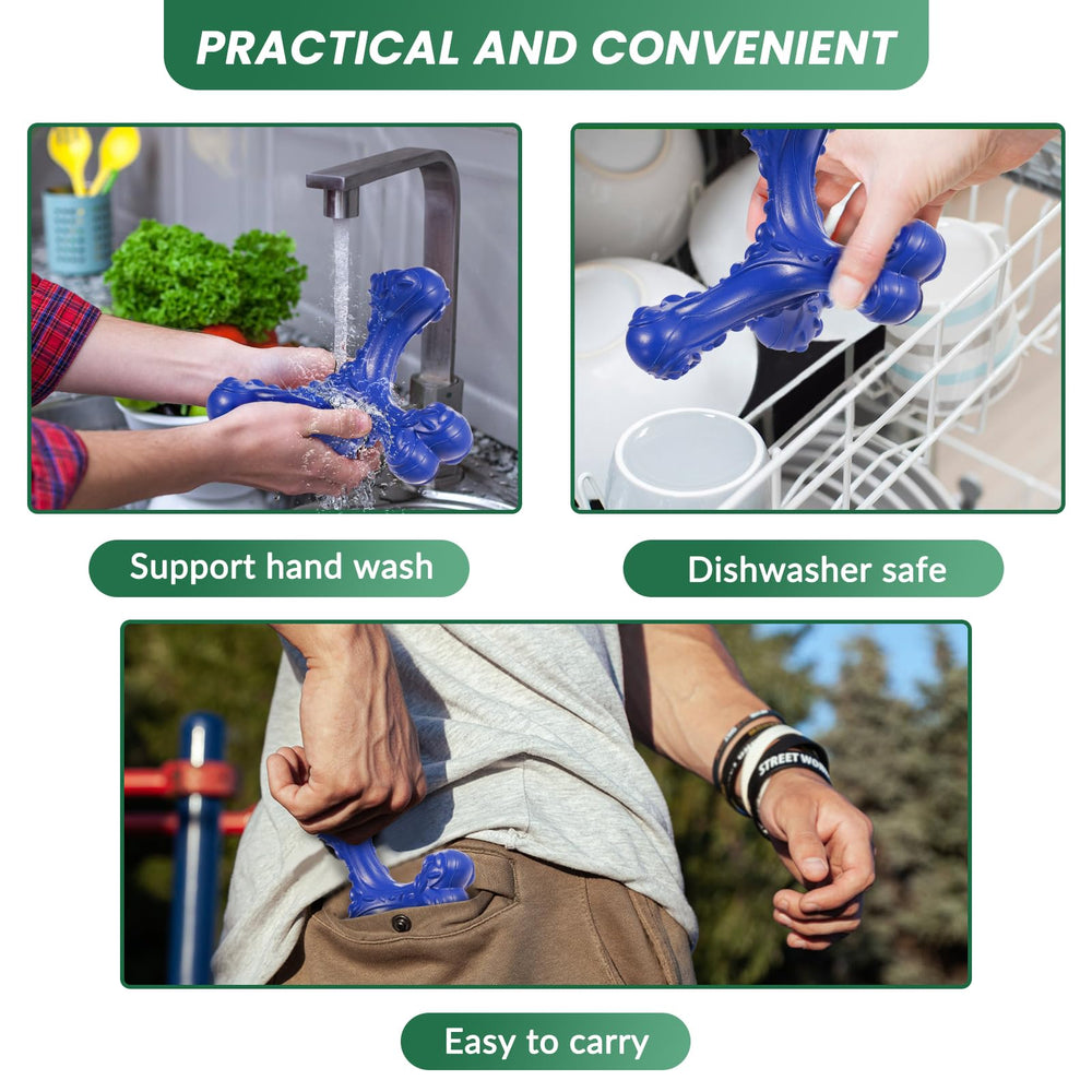 CVALIN textured surface helps scrape debris while chewed by a dog.