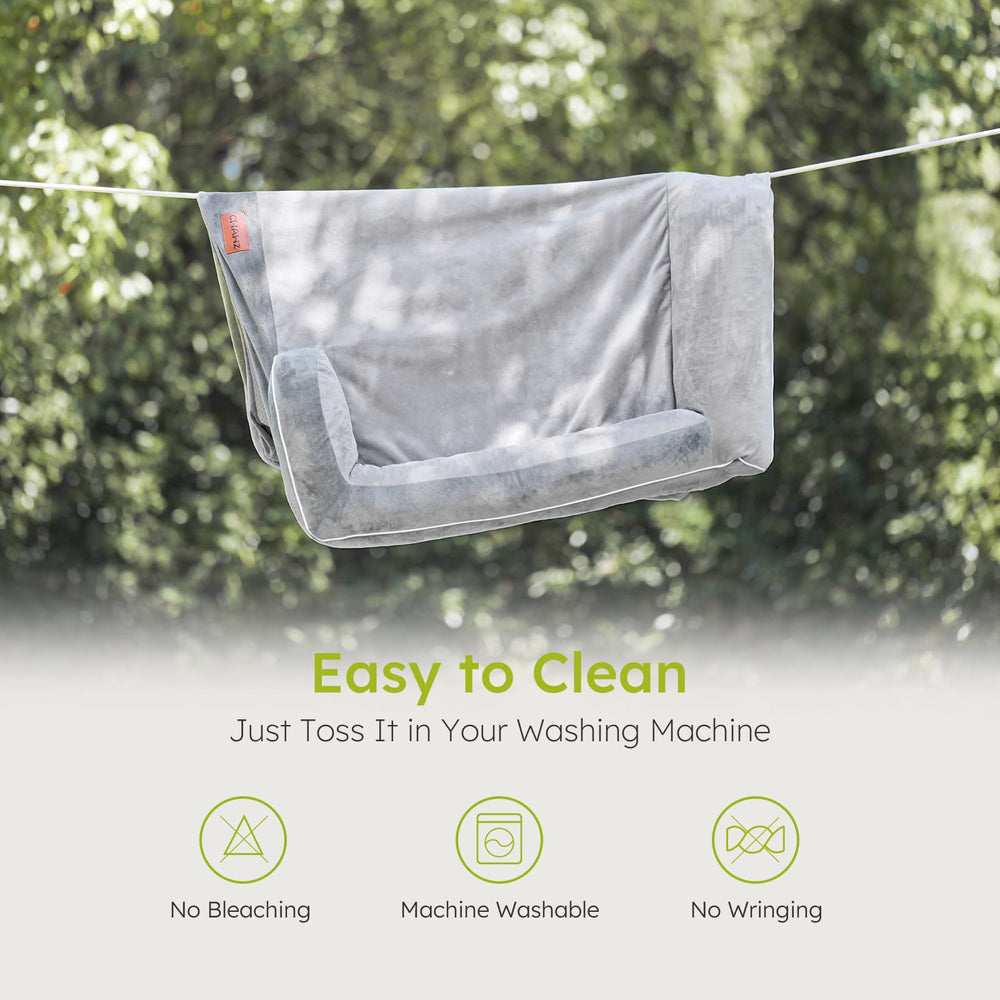 CWAWZ dog bed-easy-care-maintenance image highlights simple cleaning and durable design.