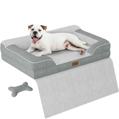 CWAWZ dog bed orthopedic-foam closeup shows joint support for aging dogs.