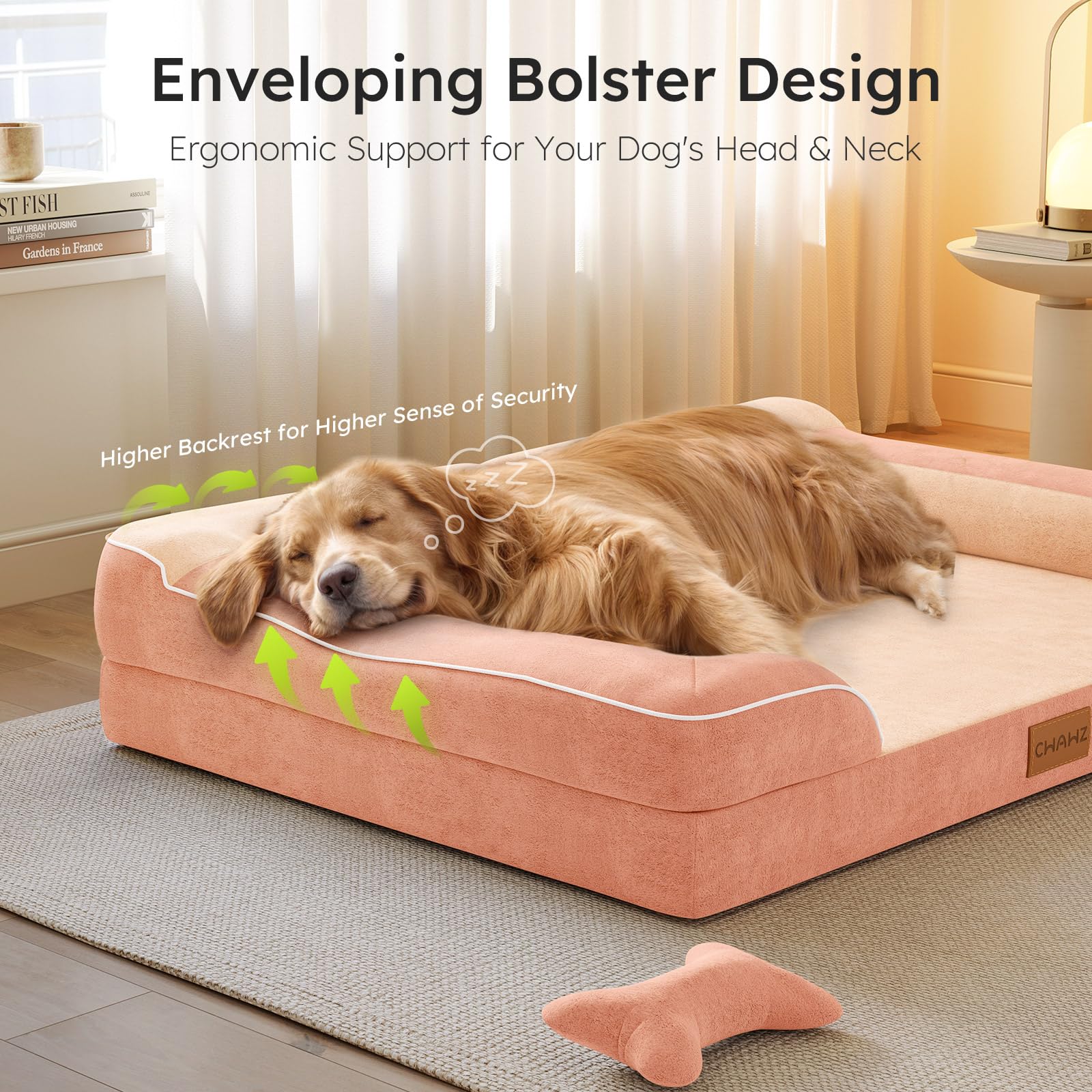 CWAWZ dog bed removable-cover enables easy machine washing.