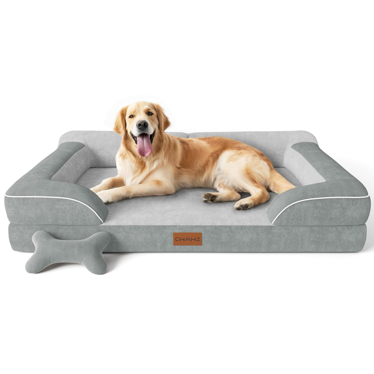 CWAWZ extra-large dog bed with orthopedic foam for spacious big-dog comfort.