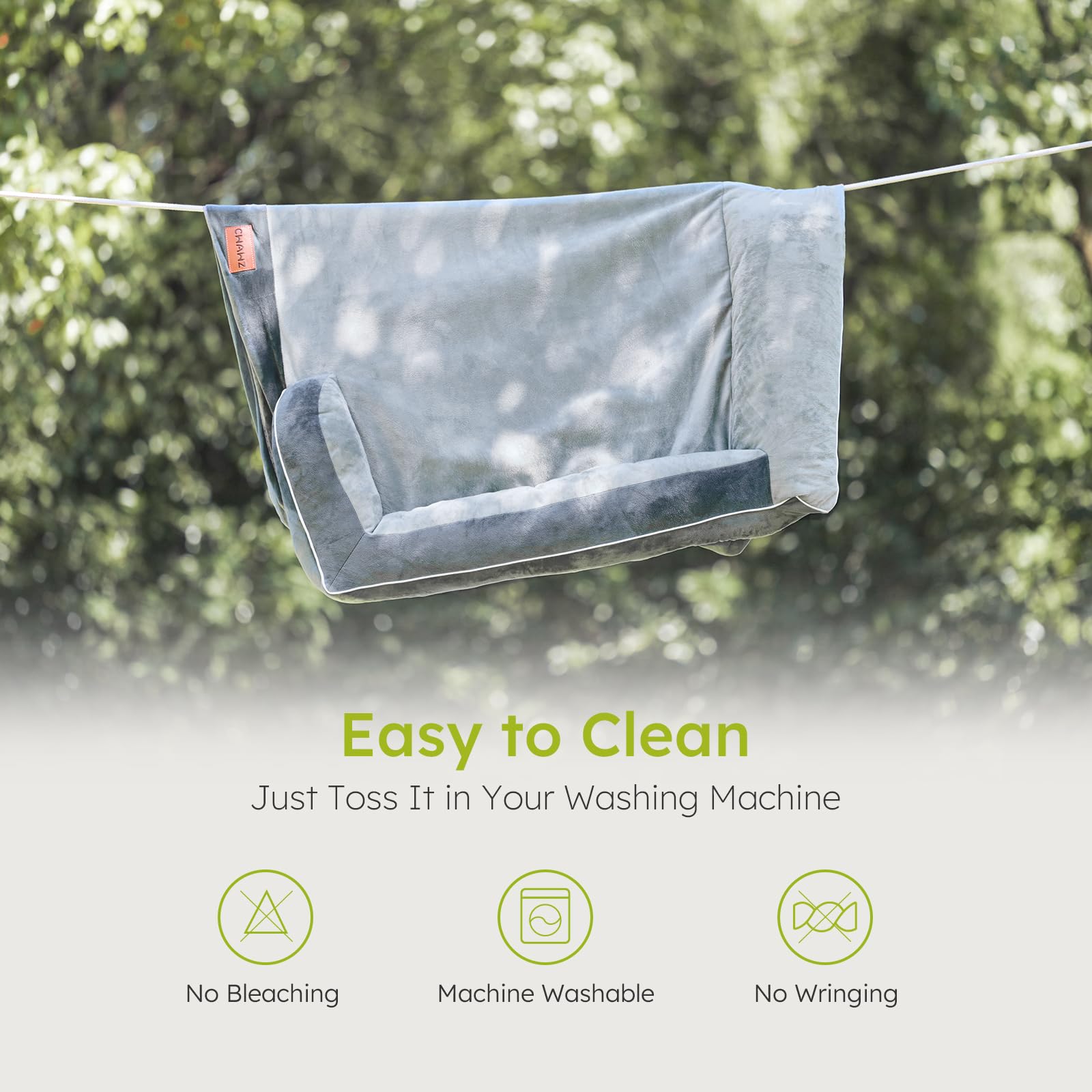 CWAWZ non-slip bottom keeps the bed securely in place.