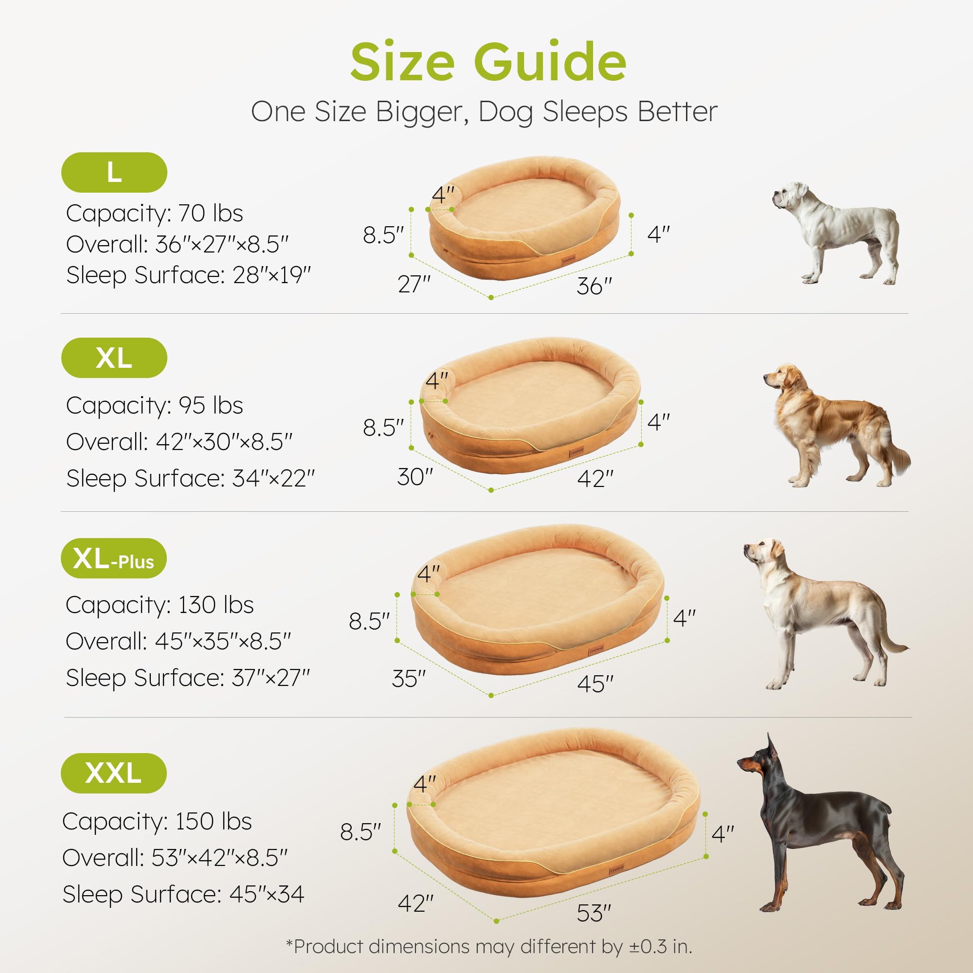 CWAWZ Jumbo Orthopedic Dog Bed large size supports big dogs with roomy lounging space.