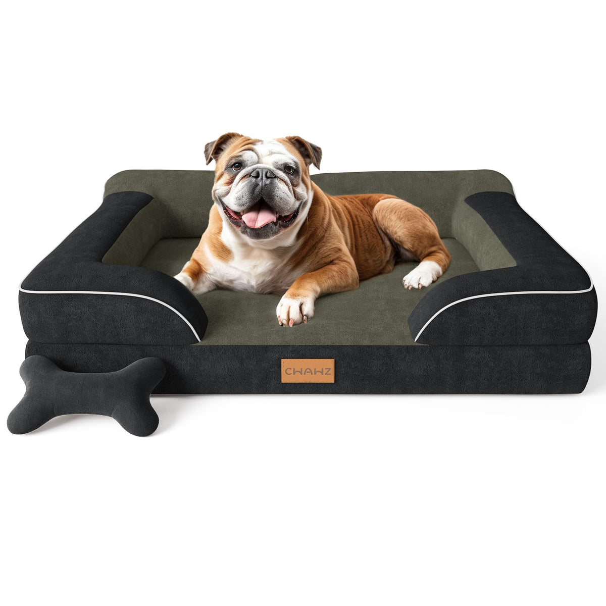 CWAWZ orthopedic foam bed with 3-inch support for large dogs' comfort