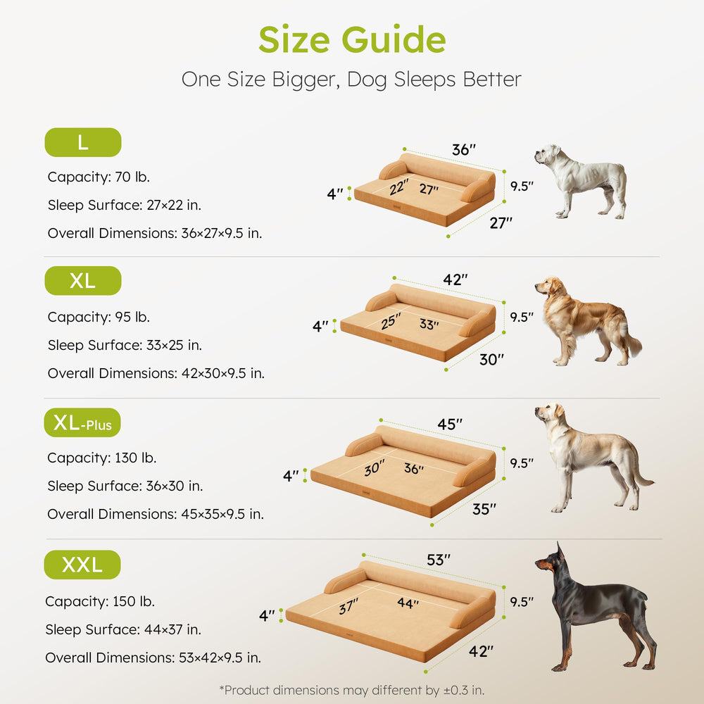 CWAWZ XL bolster design shows cozy edge for neck cradling during naps.