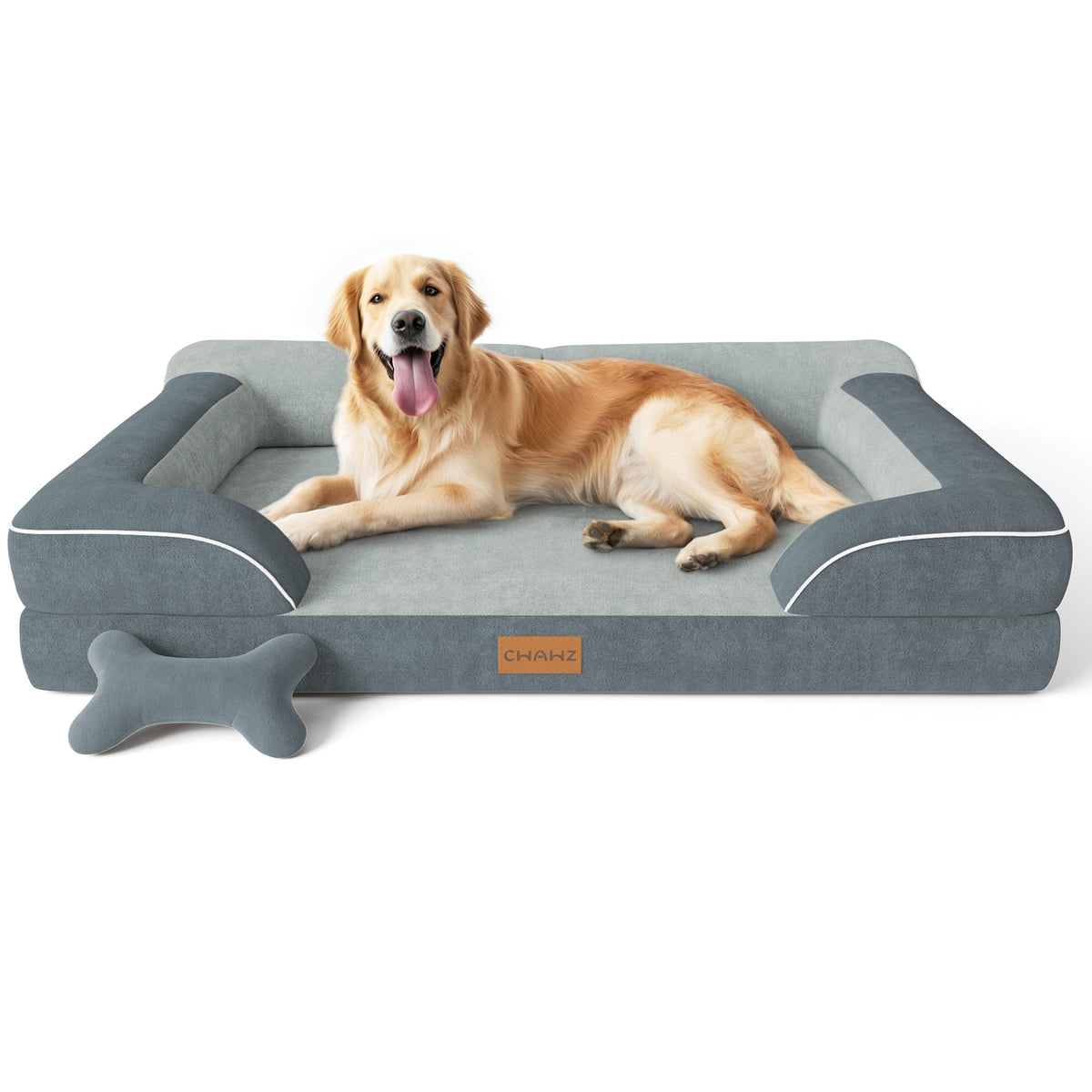 CWAWZ XL dog bed orthopedic-foam showing joint support during naps