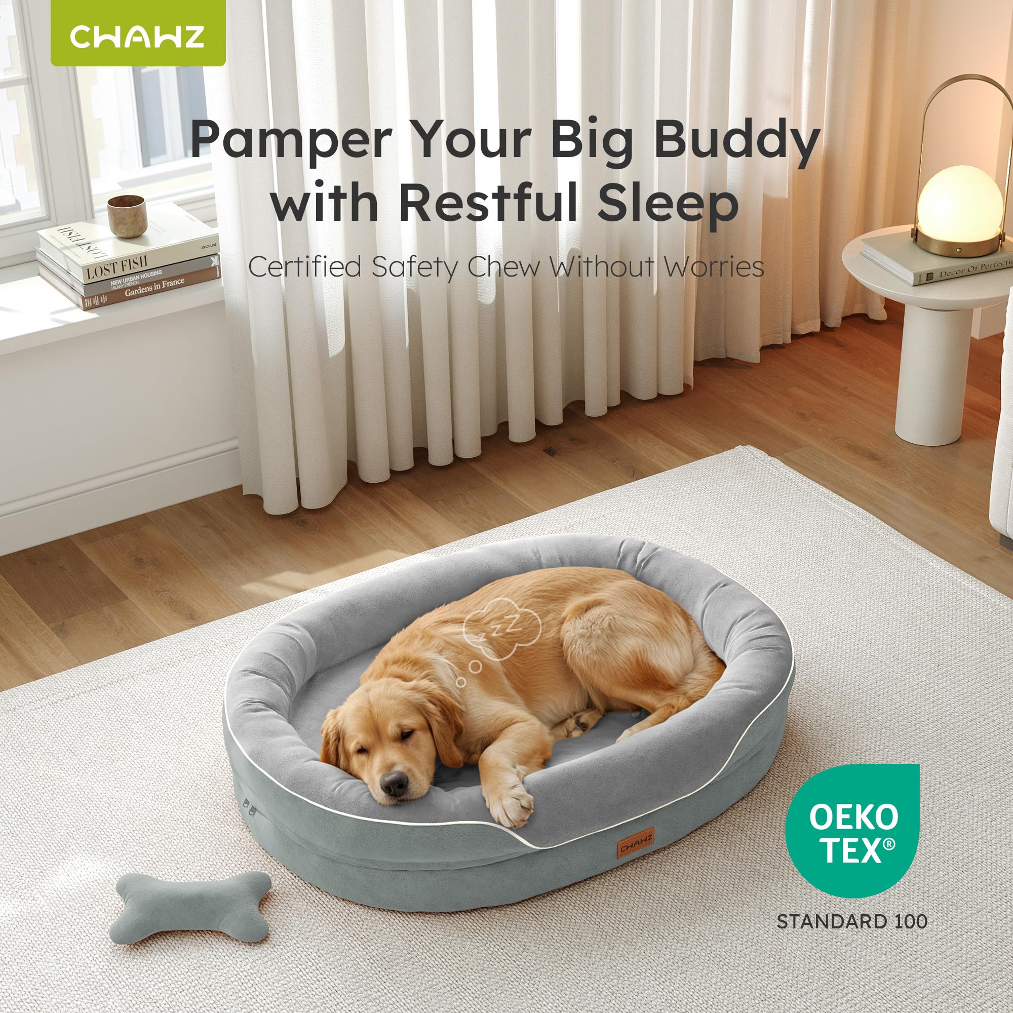 CWAWZ XL orthopedic bed fabrics are OEKO-TEX certified for skin-friendly comfort.