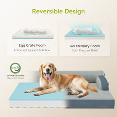 CWAWZ XL orthopedic bed foam-core close-up emphasizes egg crate foam for airflow.