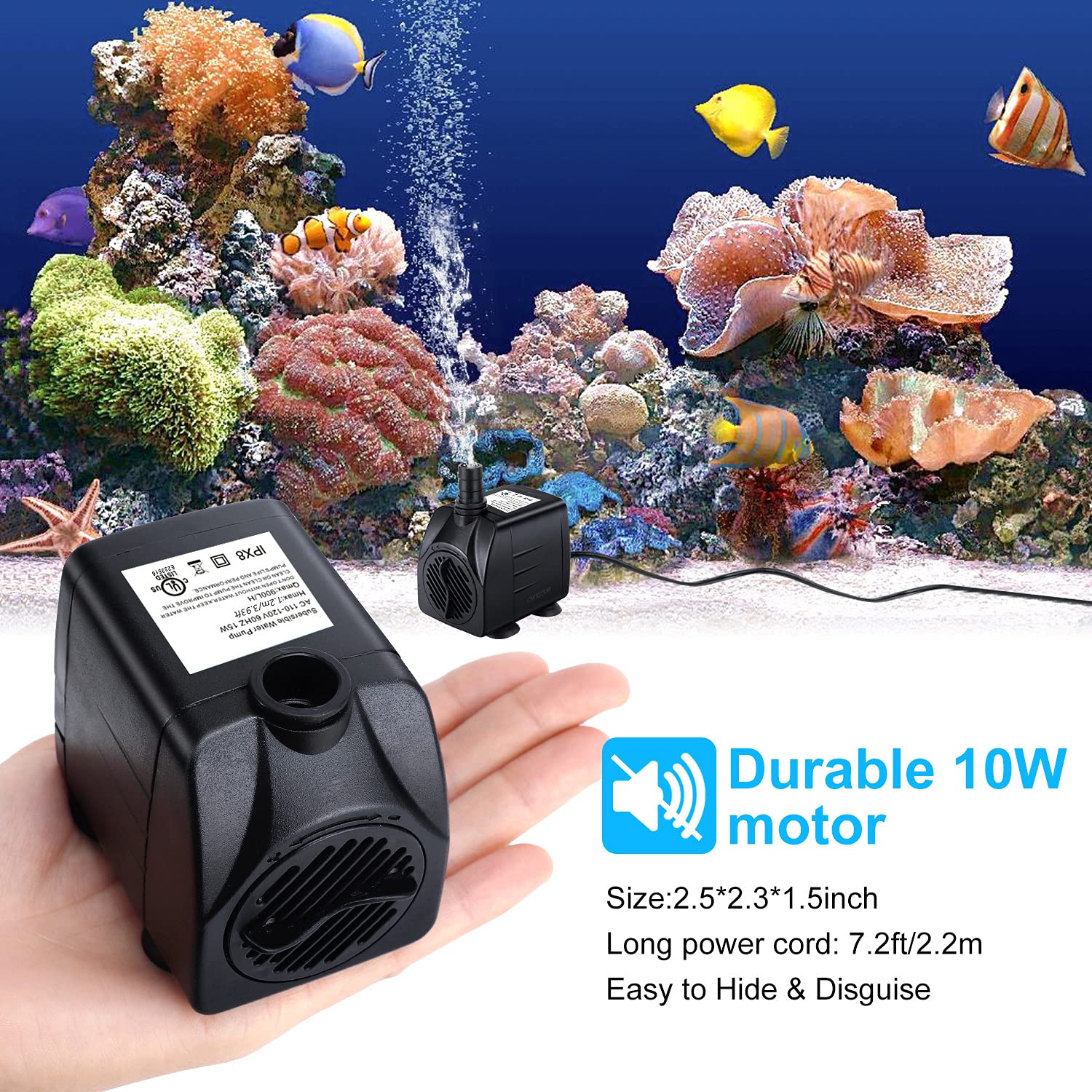 CWKJ motor silencioso 10W para funcionamiento suave cerca de áreas habitadas