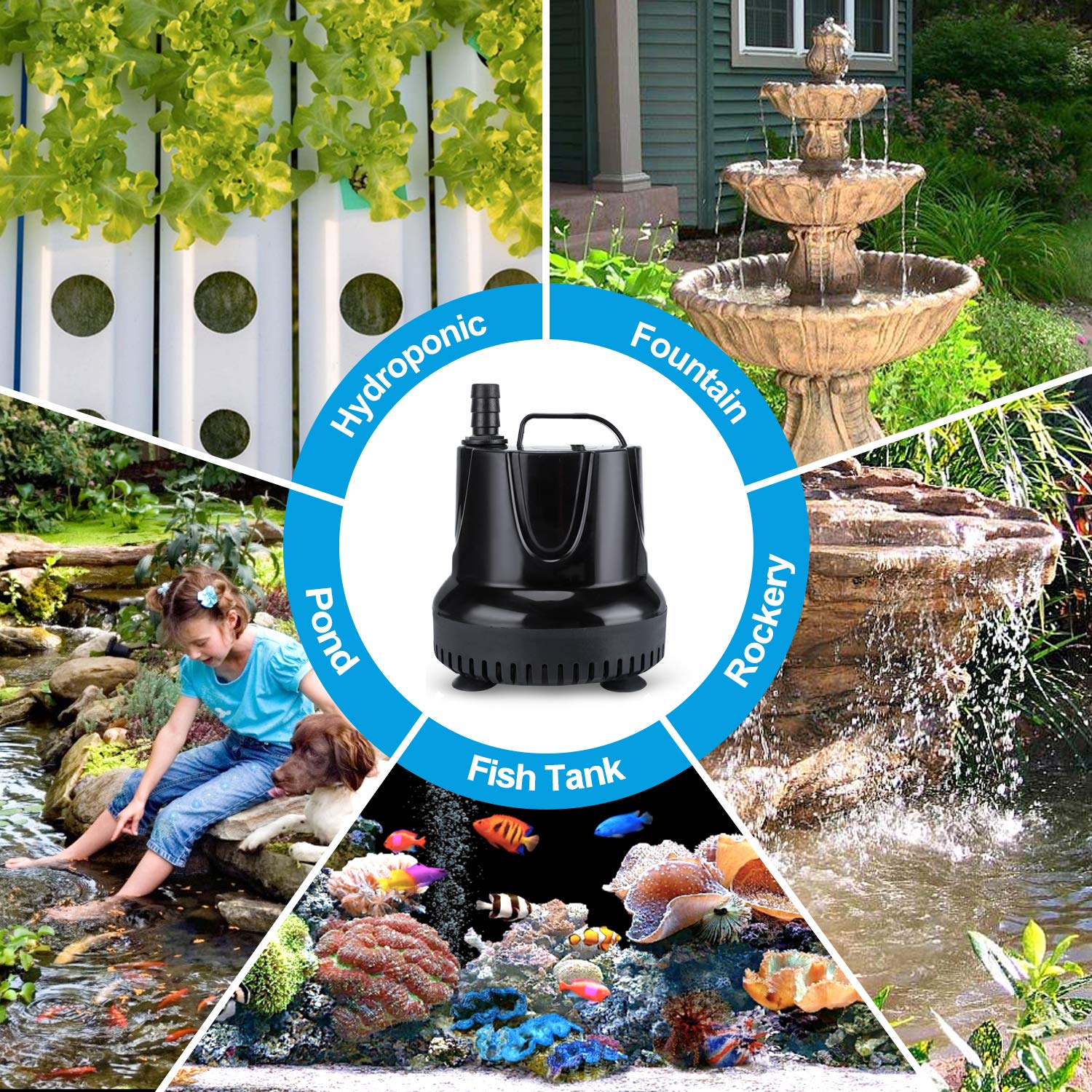 CWKJTOP fountain pump disassembly for easy maintenance without tools.