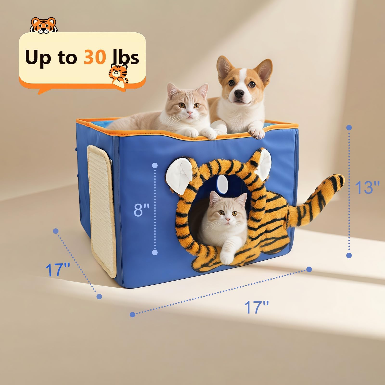 CWV cat house 17x13x13 inches spacious for multiple large cats