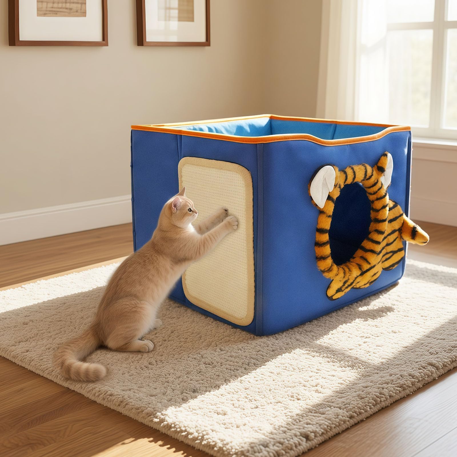 CWV cat house soft flannel cushion delivers plush cloud-like comfort
