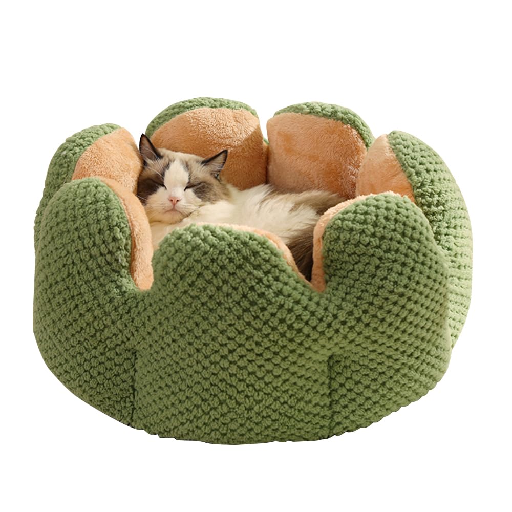 CWV Cute Cat Beds cactus shape close-up highlighting plush texture for cozy naps