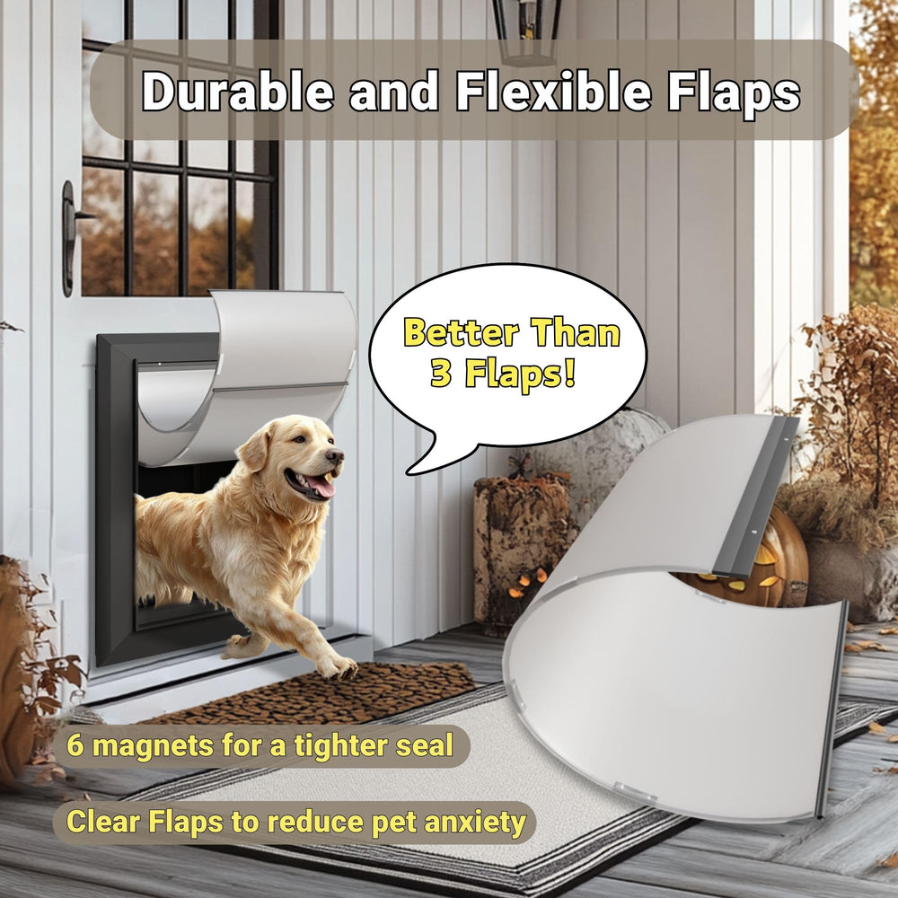 CYBERGATE X-Large door in use illustrates freedom for large dogs.