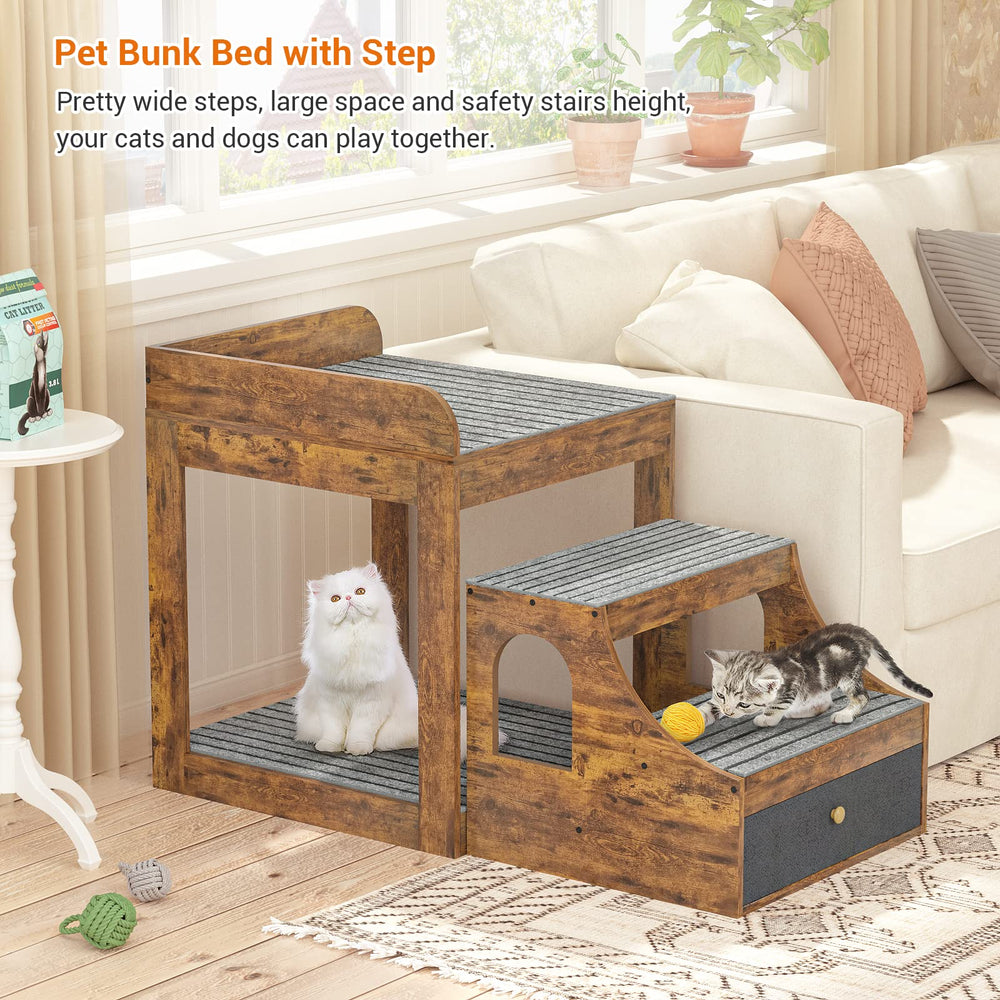 Cyclysio pet bunk bed mats included close-up emphasizes soft comfort for lounging.