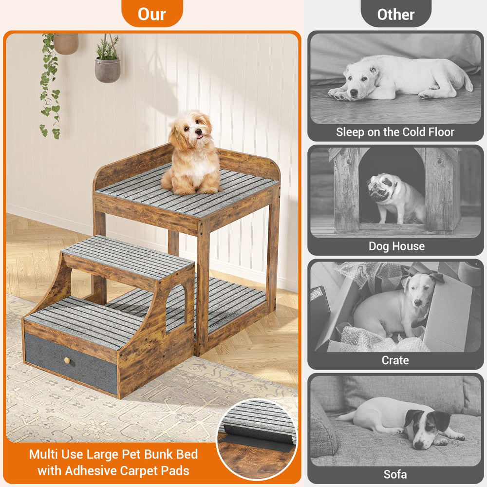 Cyclysio wide base wooden frame demonstrates sturdy support for large cats.