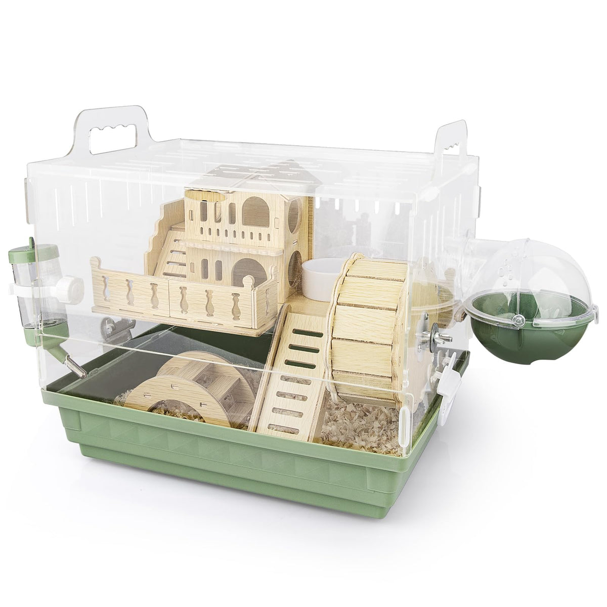 Cycodo 8 in 1 cage front view for easy feeding and daily observation.