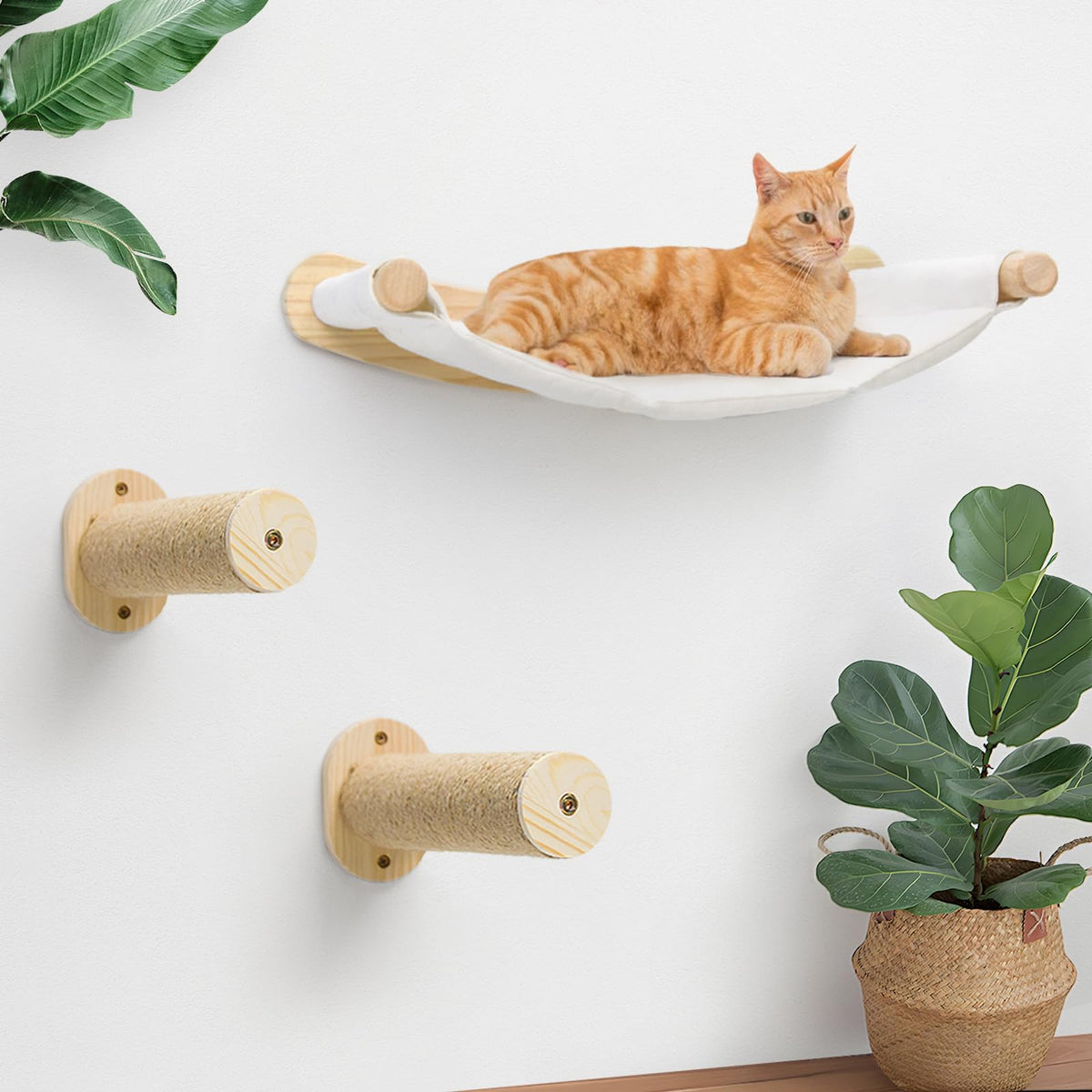 CYDDUP cat wall hammock—cozy elevated rest for indoor cats