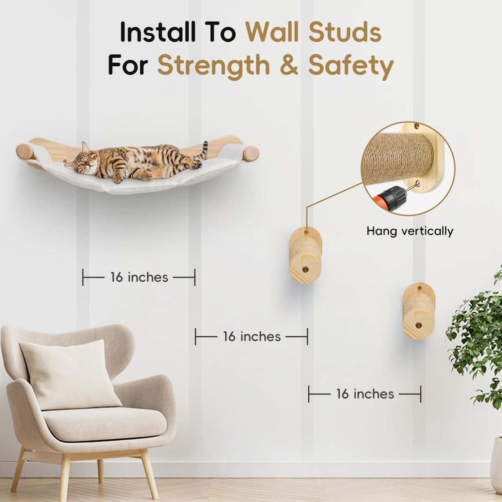 CYDDUP rubberwood construction—sturdy, eco-friendly cat furniture