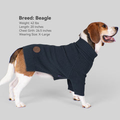 cyeollo 2XL dog sweater turtleneck focus provides full neck warmth and comfort