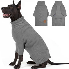 cyeollo 4XL dog sweater grey front view for cozy winter warmth