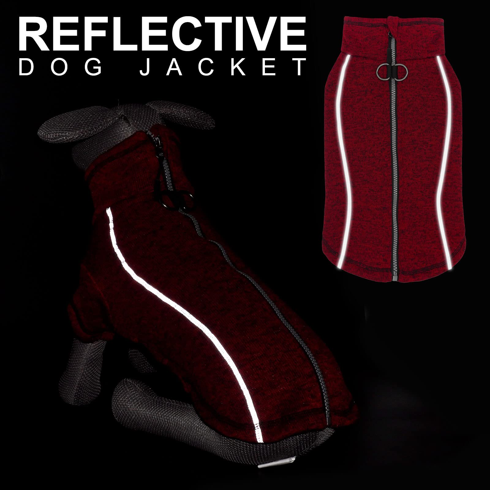 Cyeollo warm lightweight dog jacket keeps medium dogs comfortable in cold weather.