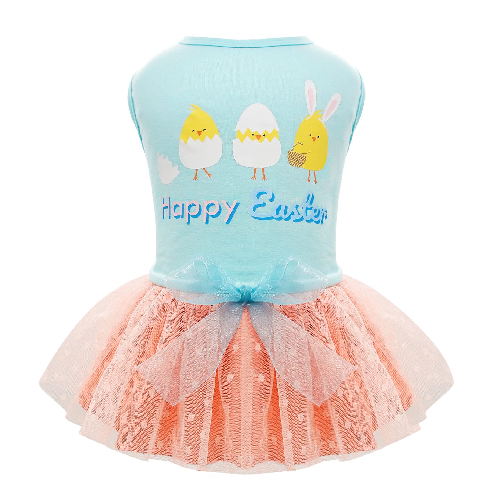 Cyeollo dog Easter dress bunny print close-up for adorable Easter photos