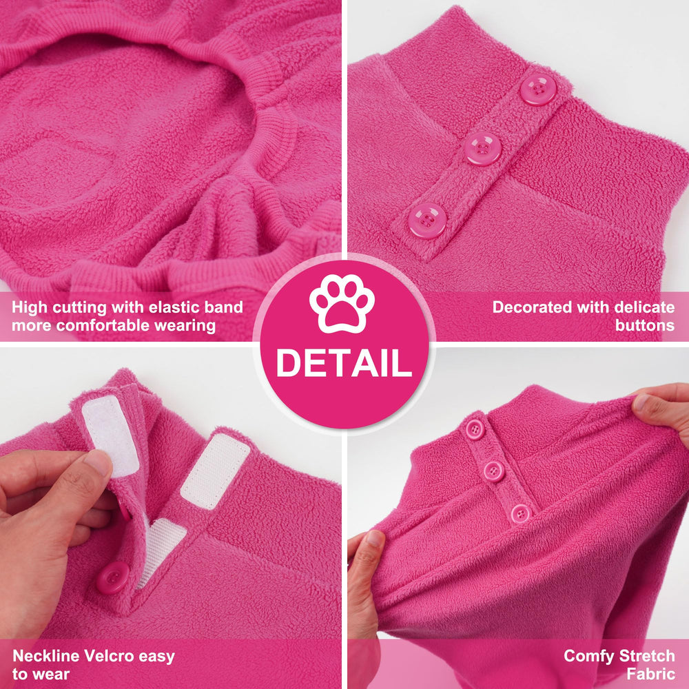 Cyeollo dog pajamas color-fuchsia style adds cute winter flair