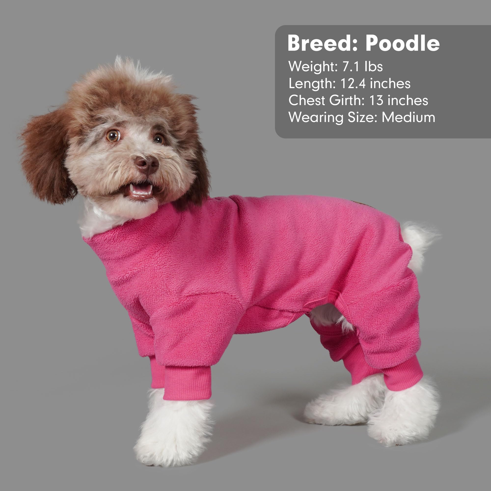 Cyeollo dog pajamas fleece fabric closeup reveals breathable double-sided fleece