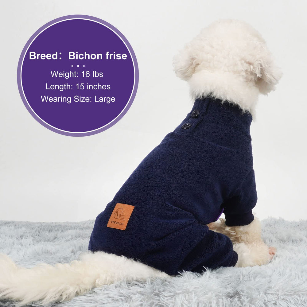 Cyeollo dog pajamas four-legs full-coverage for warmth