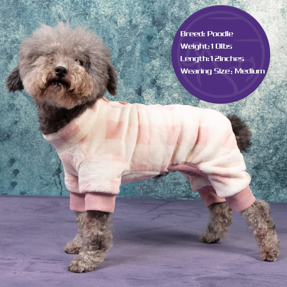 Cyeollo dog pajamas velcro neckline closure makes easy on-and-off.
