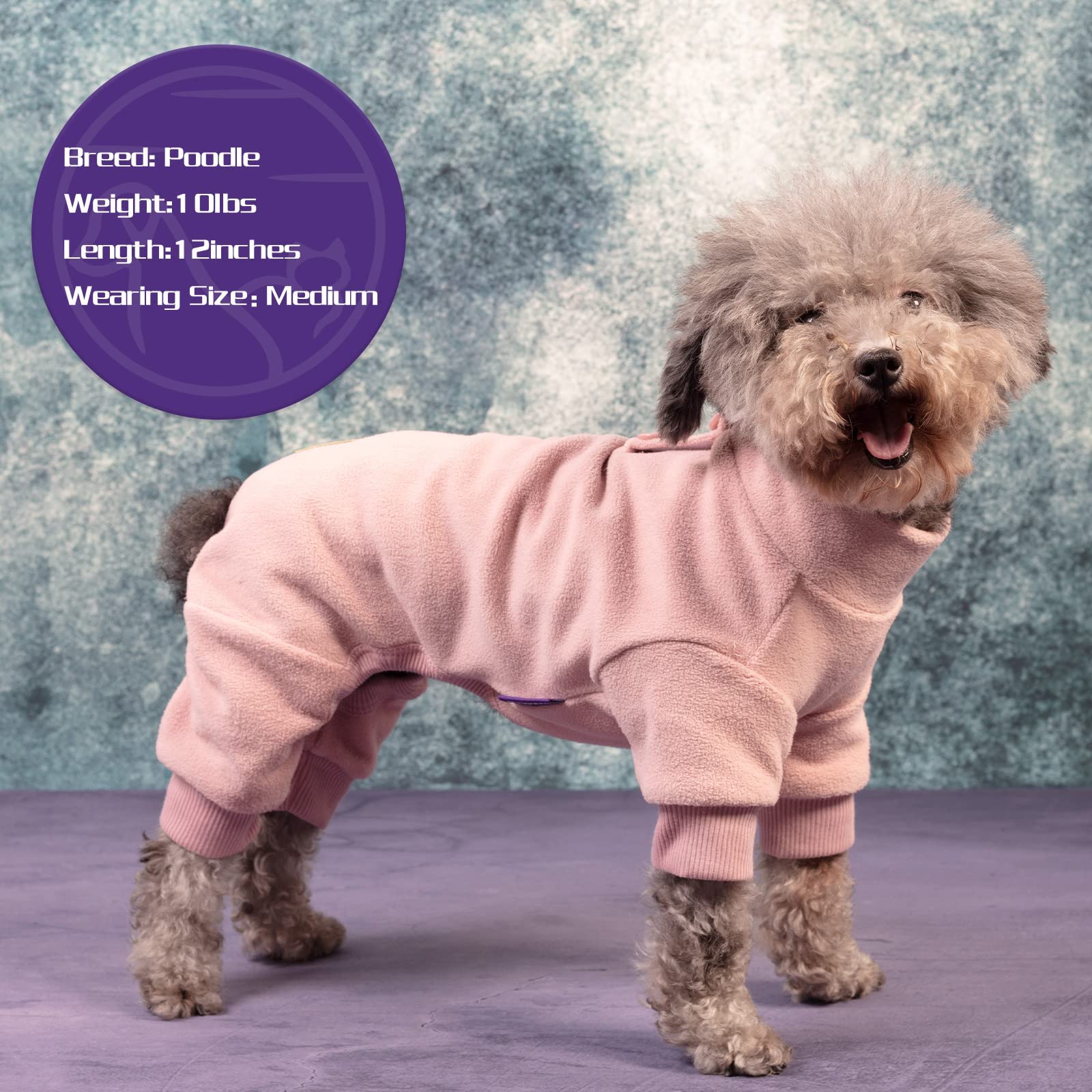 cyeollo dog pajamas pink closeup fleece texture gentle on sensitive skin