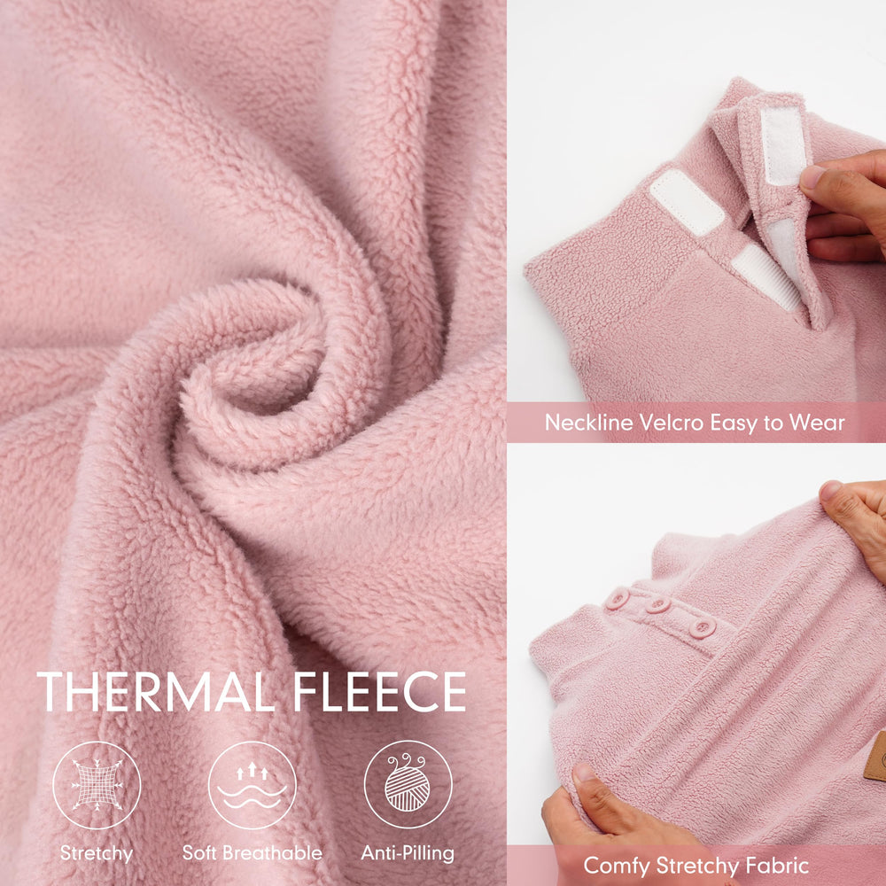 cyeollo dog pajamas pink full-coverage four-leg design for warmth
