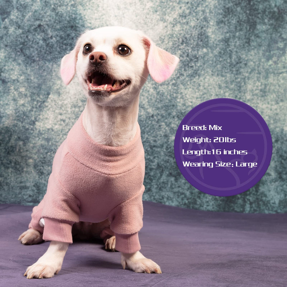 cyeollo dog pajamas pink side wear demonstrating stretchy fabric and movement