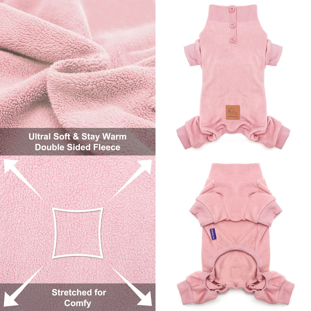 cyeollo dog pajamas pink size chart to help choose seven sizes