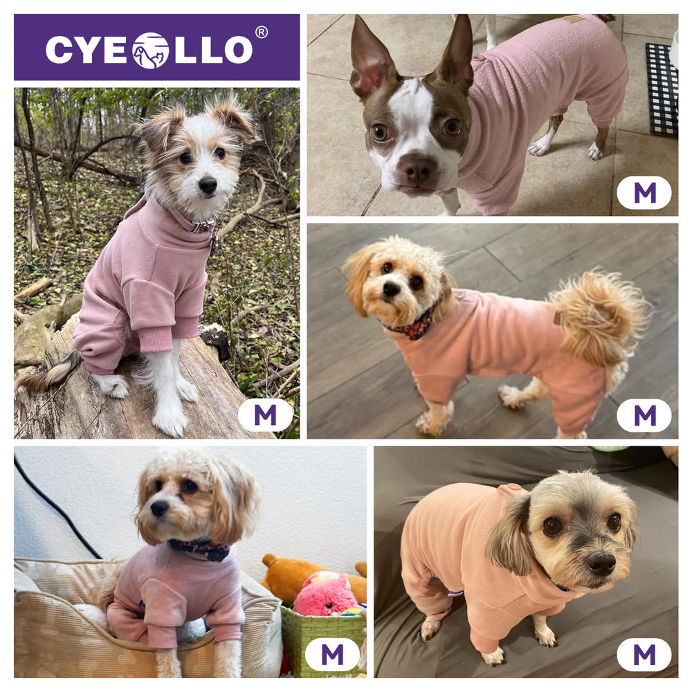 cyeollo dog pajamas pink stretchy fabric enabling easy on/off and flexibility