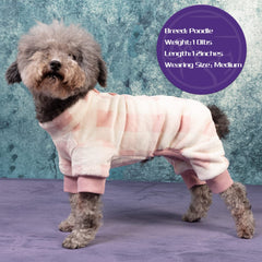Cyeollo pink buffalo plaid dog pjs buckle-detail adds charming flair