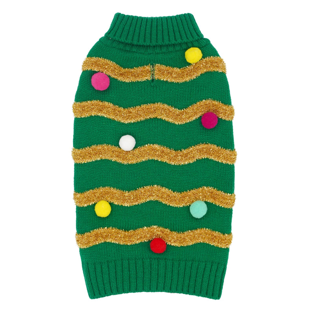 cyeollo dog sweater christmas glitter wave detail ideal for festive photos and warm winter walks
