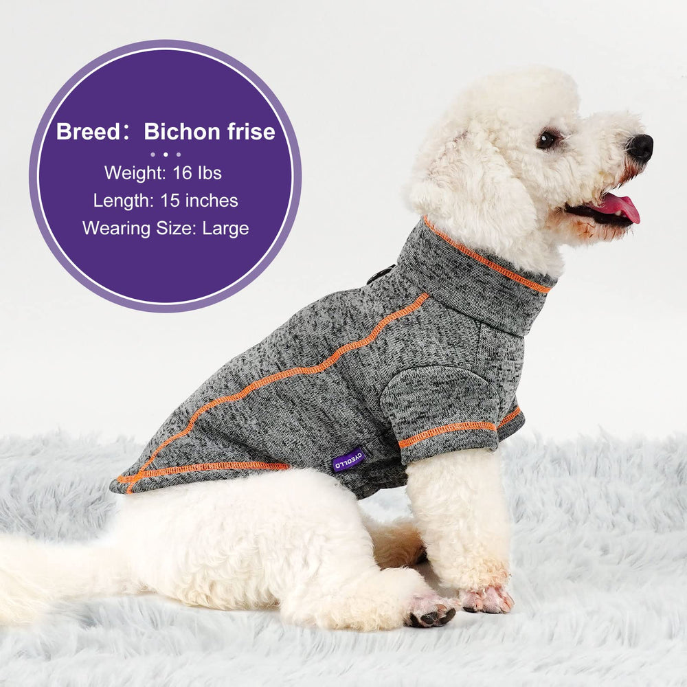 Cyeollo dog sweater coat grey color suitable for daily wear.