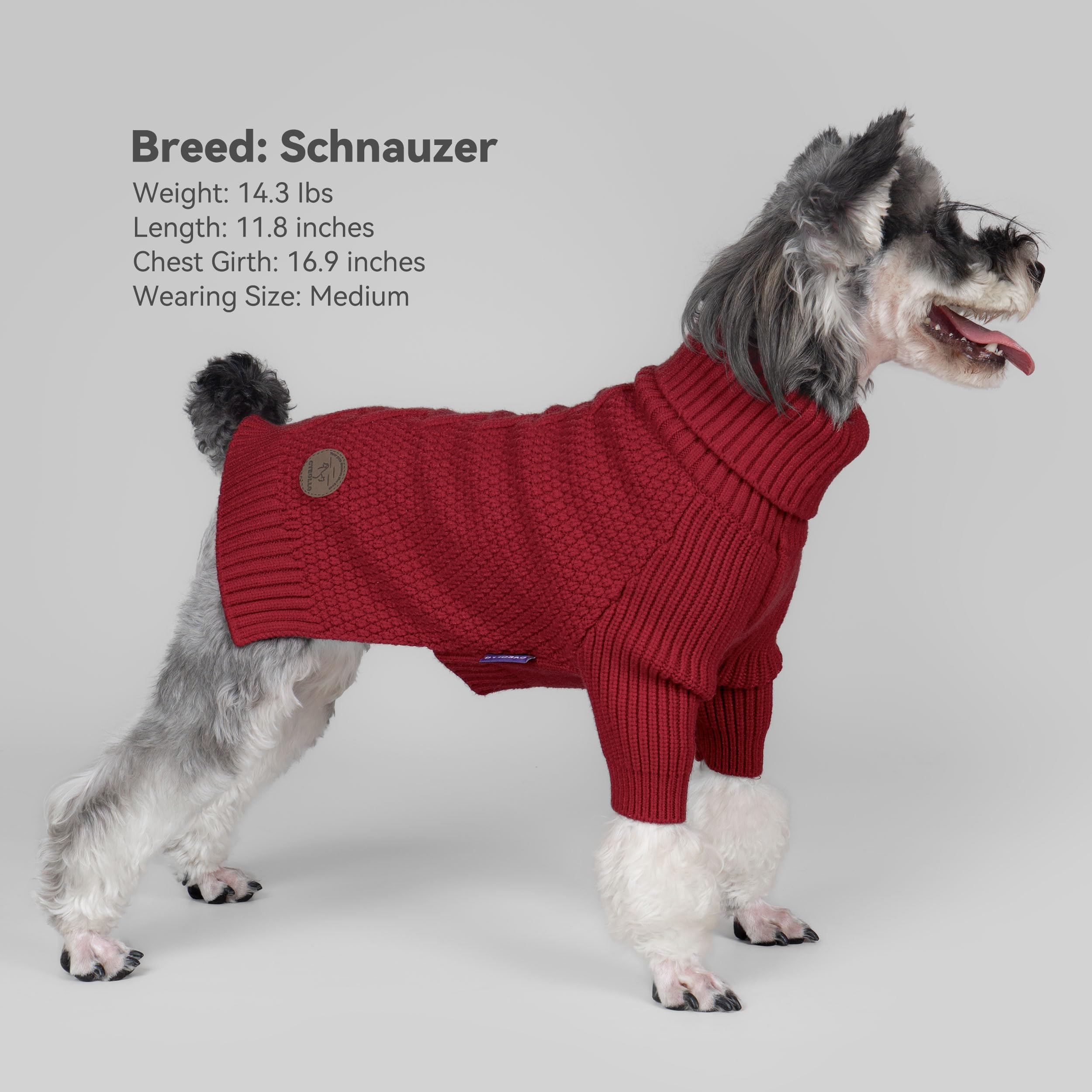 cyeollo dog sweater knit-texture closeup highlights breathable, stretchy knit