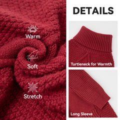 cyeollo dog sweater model wearing demonstrates full neck and leg coverage