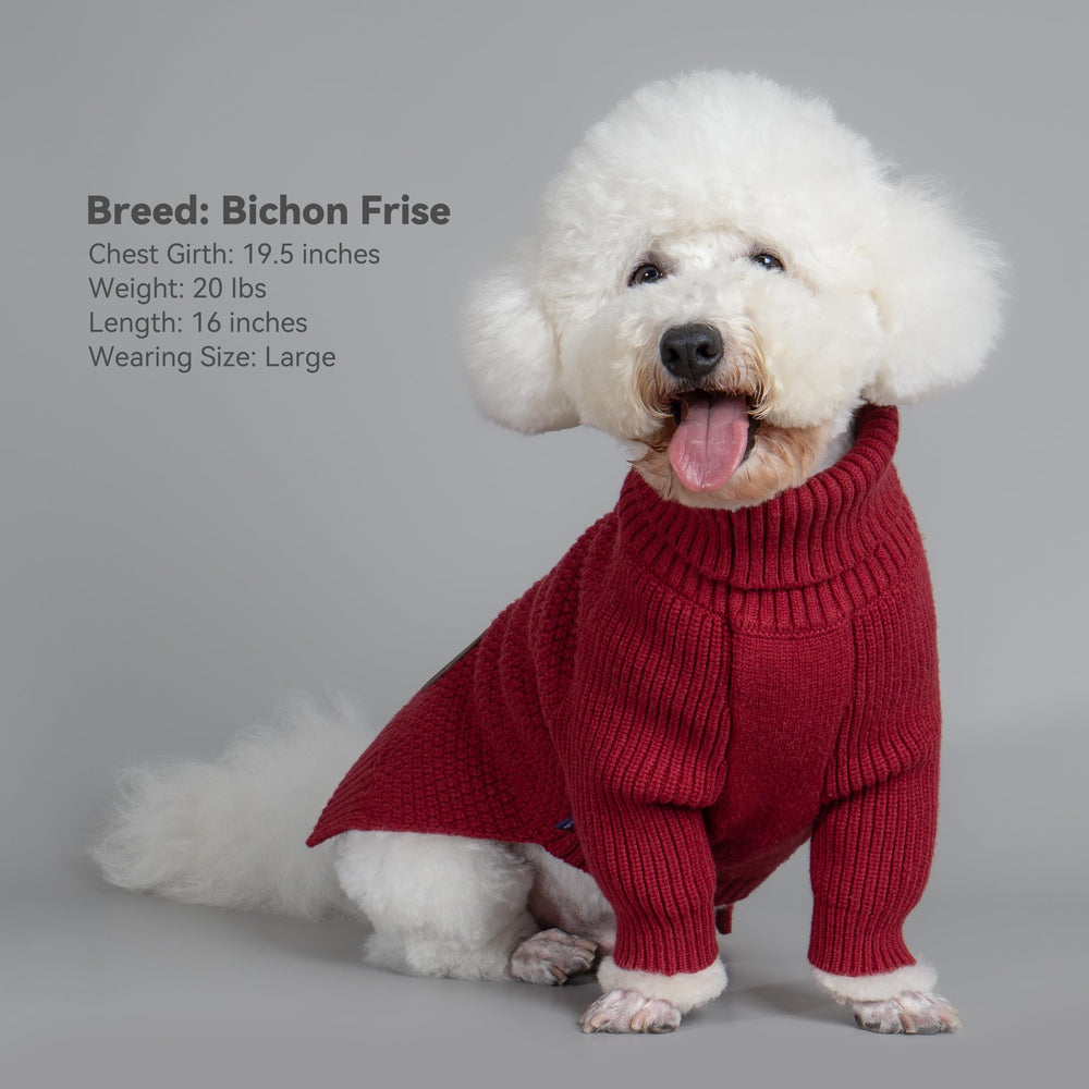 cyeollo dog sweater sizes-chart display helps find the right fit